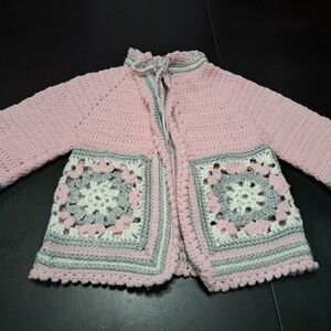 Crocheted Hand Made Baby Sweater